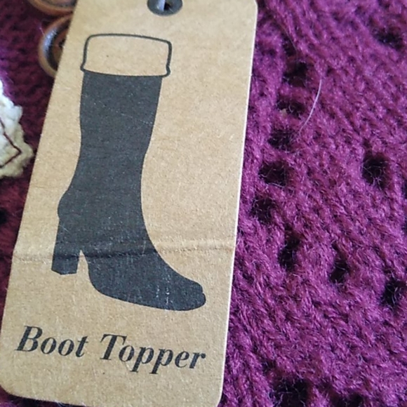Burgundy woman's boot topper - Picture 3 of 5
